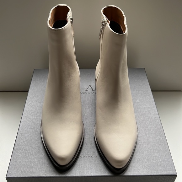 ✨ AQUATALIA ✨ GWENYTH Leather Zip On Bootie Sz 6.5 - Picture 8 of 15